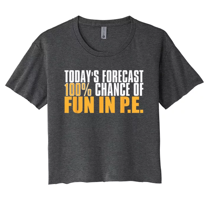 Pe Teacher Cool Educator School Physical Education Women's Crop Top Tee