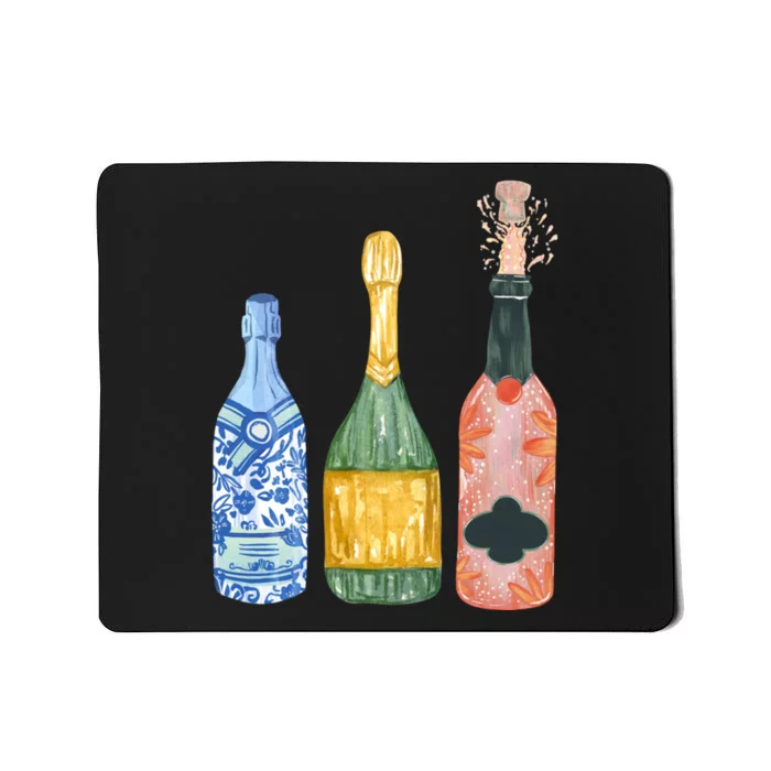 Pop The Champagne! Champagne Bottles Mousepad