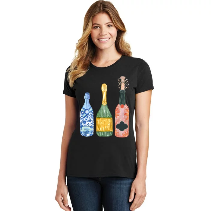 Pop The Champagne! Champagne Bottles Women's T-Shirt