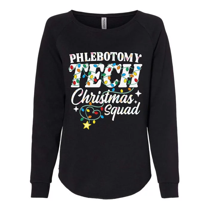 Phlebotomy Tech Christmas Squad Phlebotomist Technologist Womens California Wash Sweatshirt