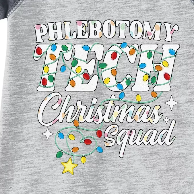 Phlebotomy Tech Christmas Squad Phlebotomist Technologist Infant Baby Jersey Bodysuit