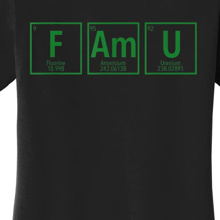 Periodic Table Chemistry With The FAMU Blerd Green Women's T-Shirt