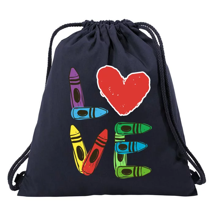 Prek Teacher Cute Gift Preschool Valentines Day Love Gift Drawstring Bag