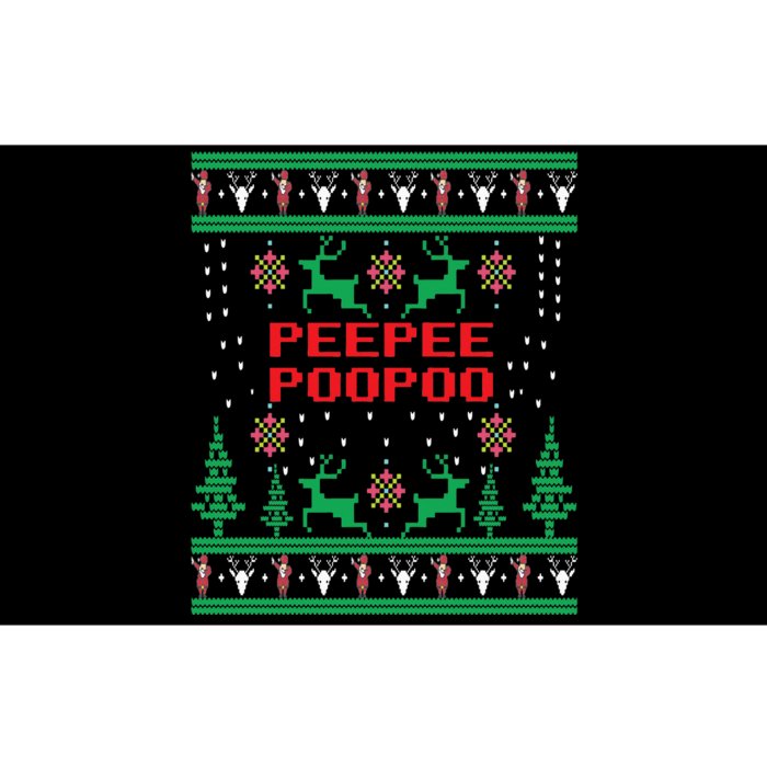 Peepeepoopoo Tacky Christmas Funny Xmas Ugly Sweater Bumper Sticker