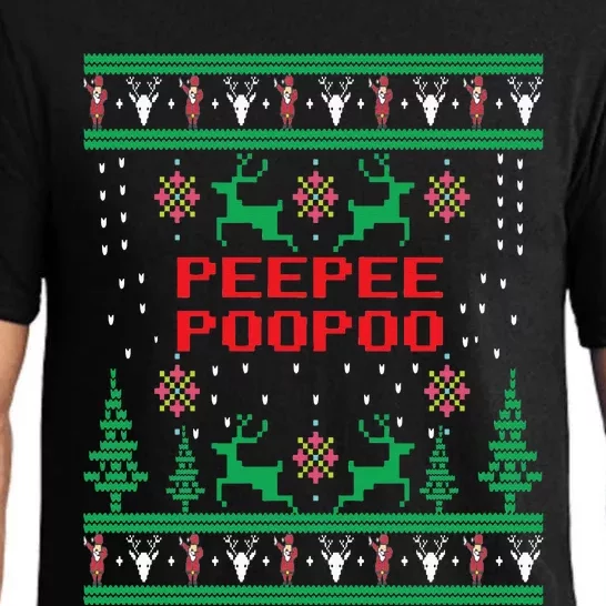 Peepeepoopoo Tacky Christmas Funny Xmas Ugly Sweater Pajama Set