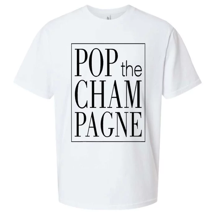 Pop The Champagne Funny Sueded Cloud Jersey T-Shirt