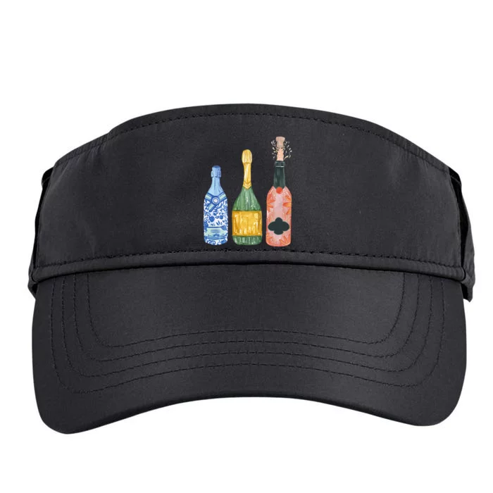 Pop The Champagne Champagne Bottles Gift Adult Drive Performance Visor