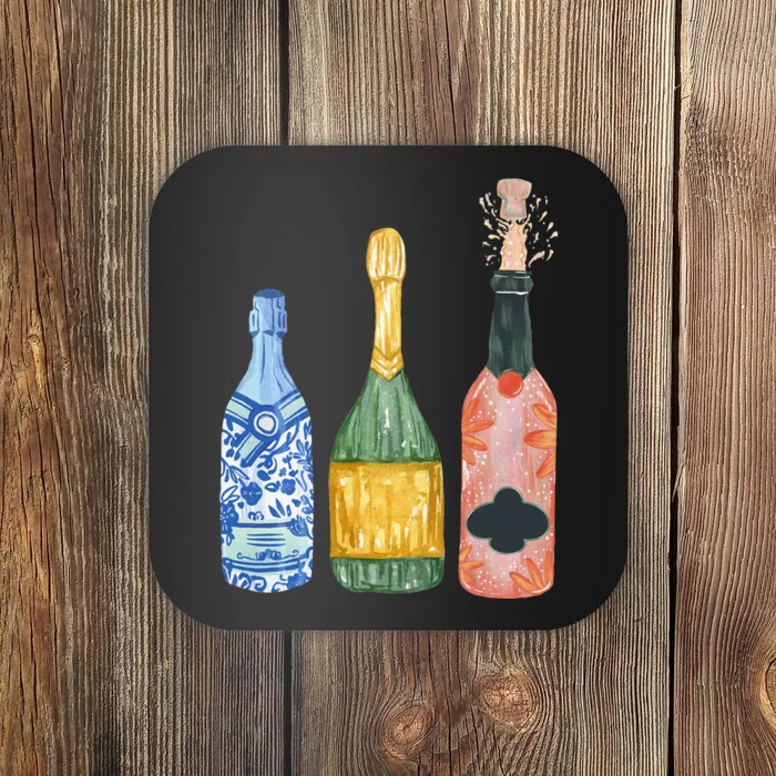 Pop The Champagne Champagne Bottles Gift Coaster