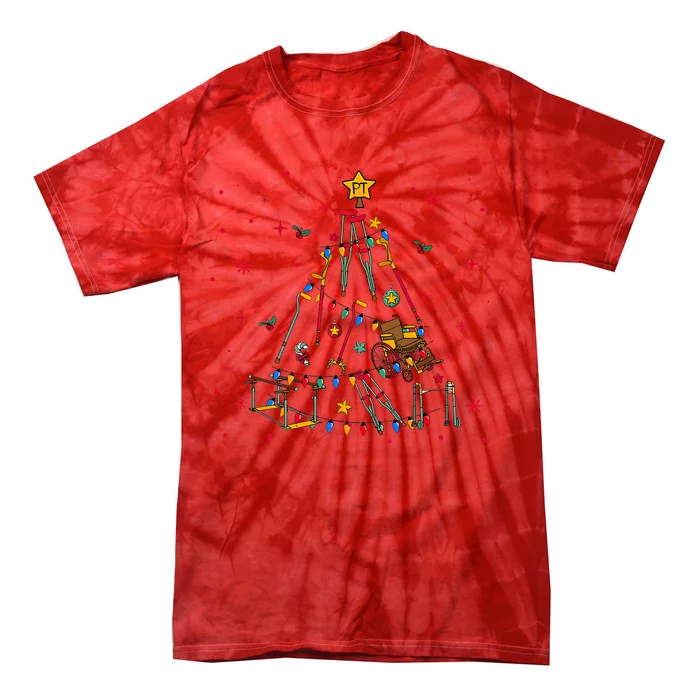 Physical Therapist Christmas Tree Tie-Dye T-Shirt