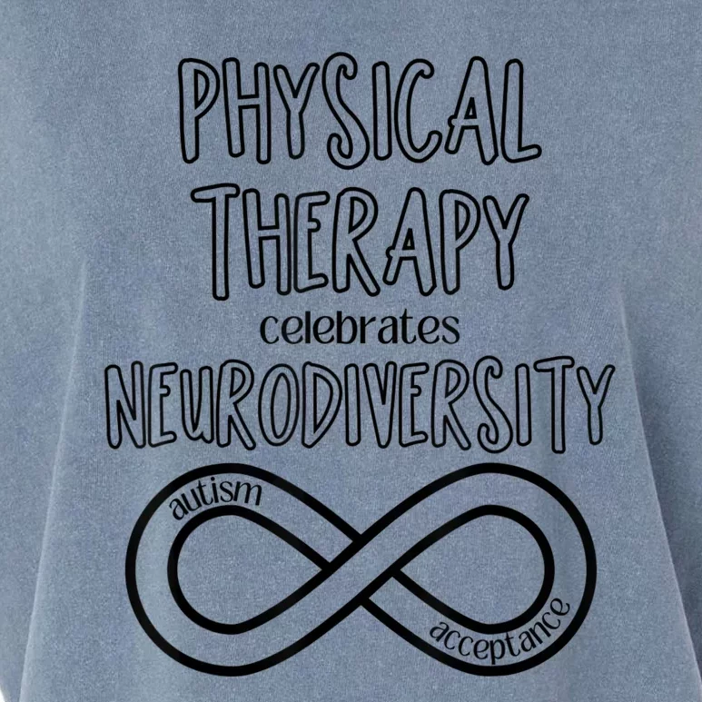 Physical Therapy Celebrates Neurodiversity Acceptance Autism Garment-Dyed Women's Muscle Tee