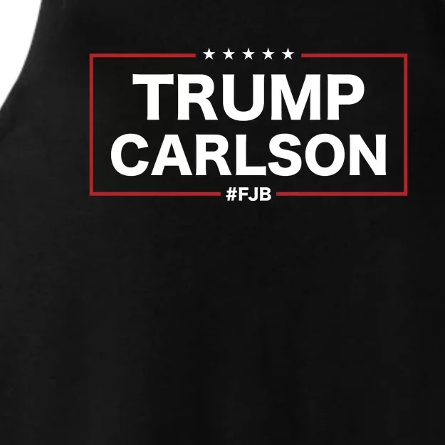 President Trump Carlson 2024 Election Pro America FJB Ladies Tri-Blend Wicking Tank