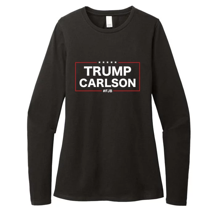 President Trump Carlson 2024 Election Pro America FJB Womens CVC Long Sleeve Shirt