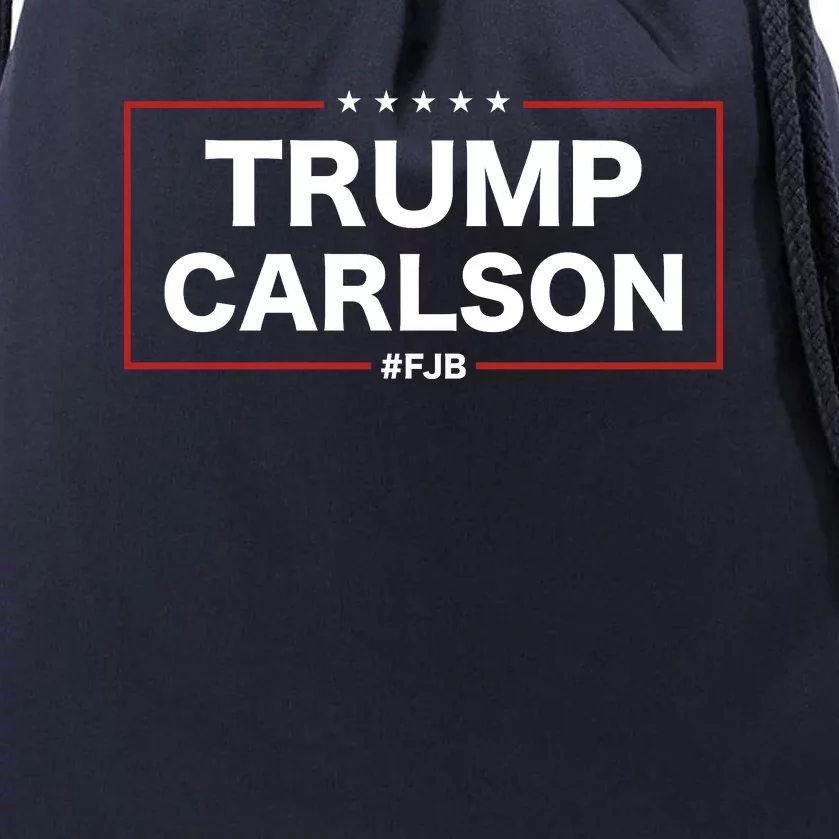 President Trump Carlson 2024 Election Pro America FJB Drawstring Bag