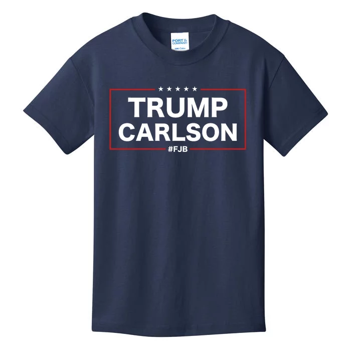 President Trump Carlson 2024 Election Pro America FJB Kids T-Shirt