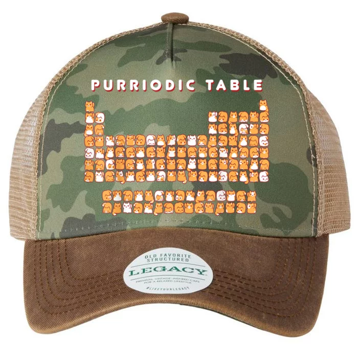 Purriodic Table Cat Funny Legacy Tie Dye Trucker Hat