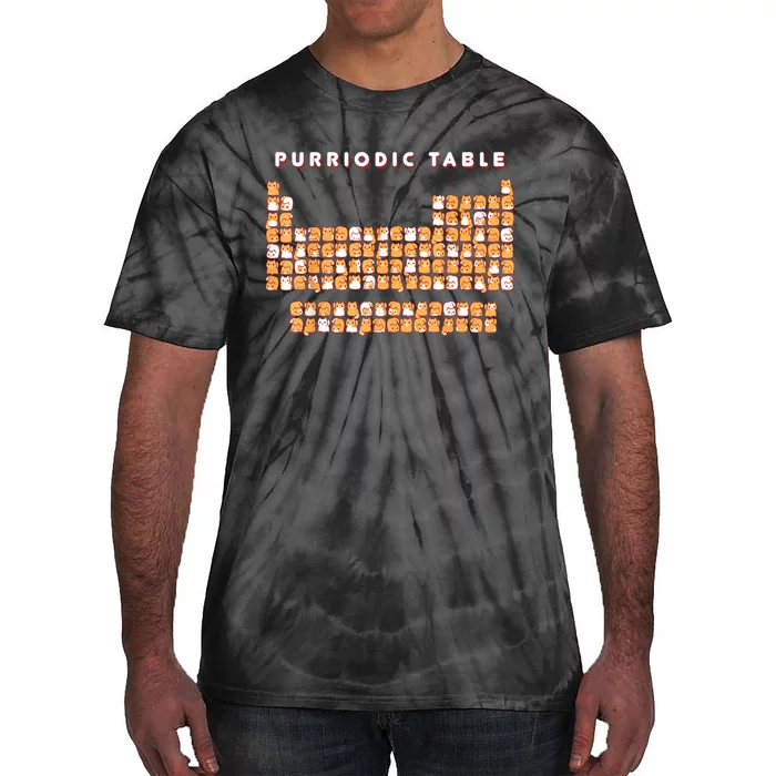 Purriodic Table Cat Funny Tie-Dye T-Shirt