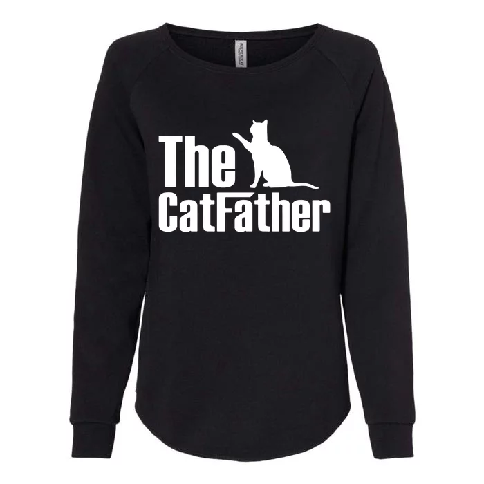 Pet The Catfather Dad Womens California Wash Sweatshirt