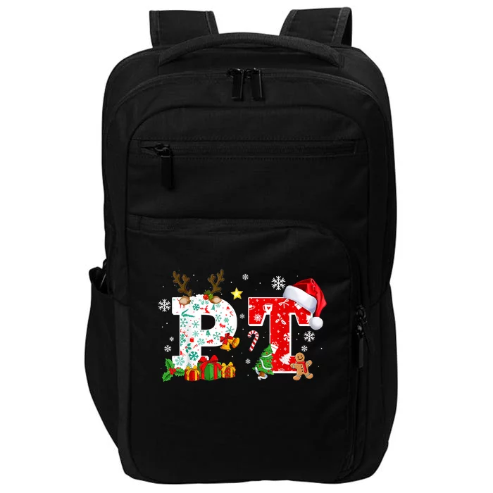 Physical Therapy Christmas Santa Hat PT Therapist Xmas Impact Tech Backpack