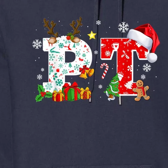 Physical Therapy Christmas Santa Hat PT Therapist Xmas Premium Hoodie