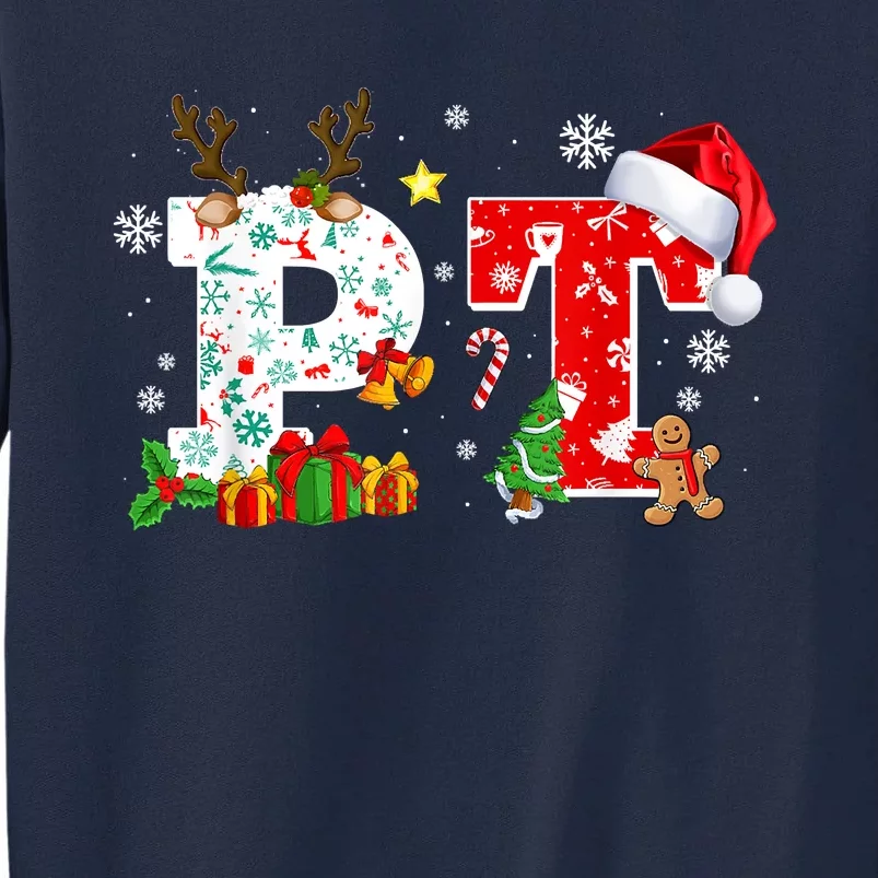 Physical Therapy Christmas Santa Hat PT Therapist Xmas Tall Sweatshirt