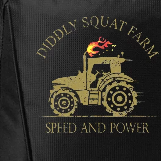 perfect tractor design diddly squat farm speed and power City Backpack