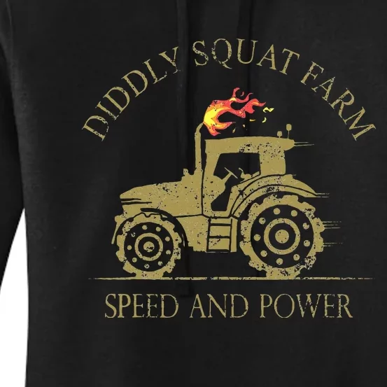 perfect tractor design diddly squat farm speed and power Women's Pullover Hoodie