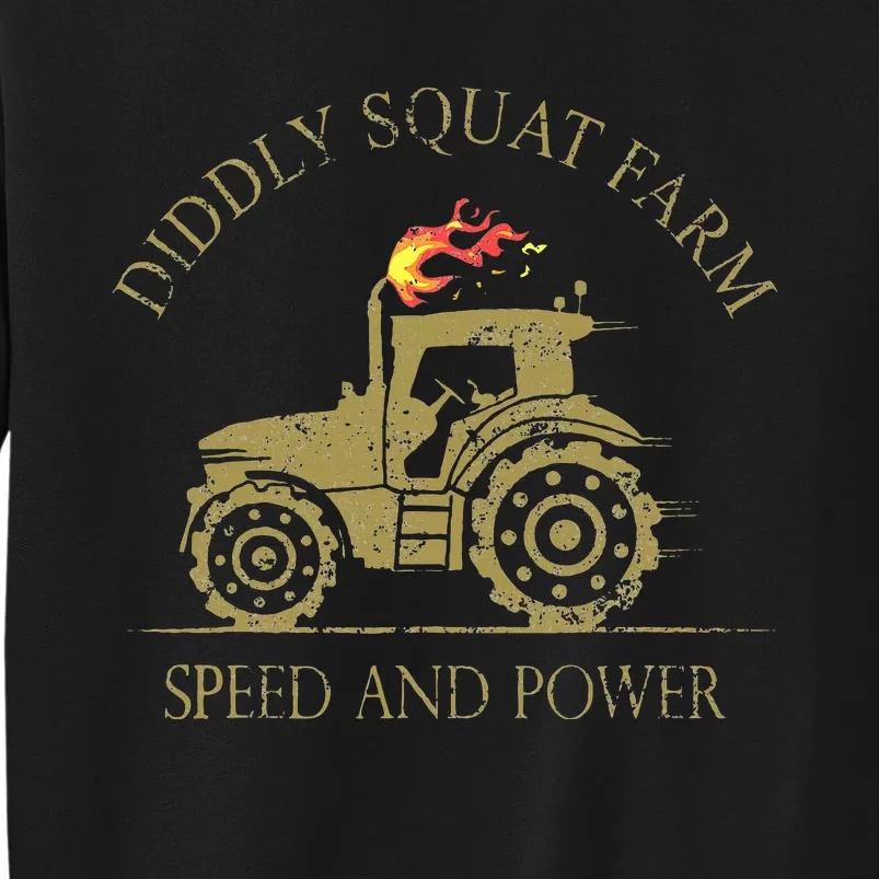 perfect tractor design diddly squat farm speed and power Tall Sweatshirt