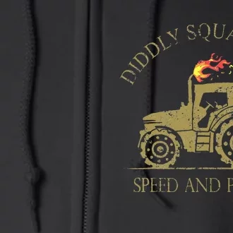 perfect tractor design diddly squat farm speed and power Full Zip Hoodie