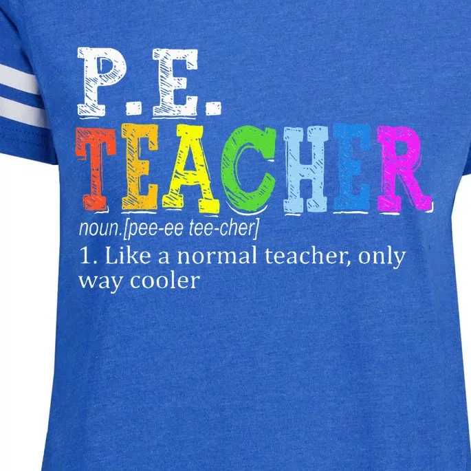 P.E. Teacher Definition Funny Physical Education Teacher Tee Enza Ladies Jersey Football T-Shirt