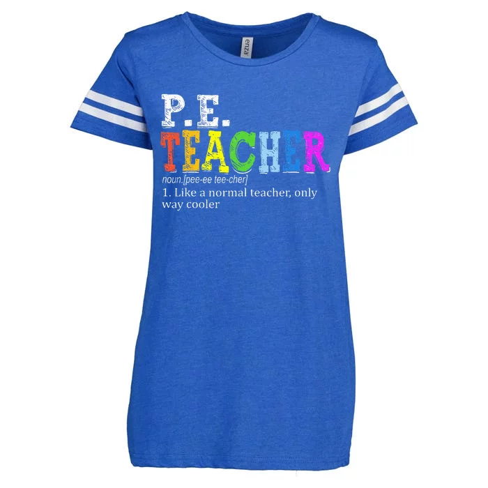 P.E. Teacher Definition Funny Physical Education Teacher Tee Enza Ladies Jersey Football T-Shirt