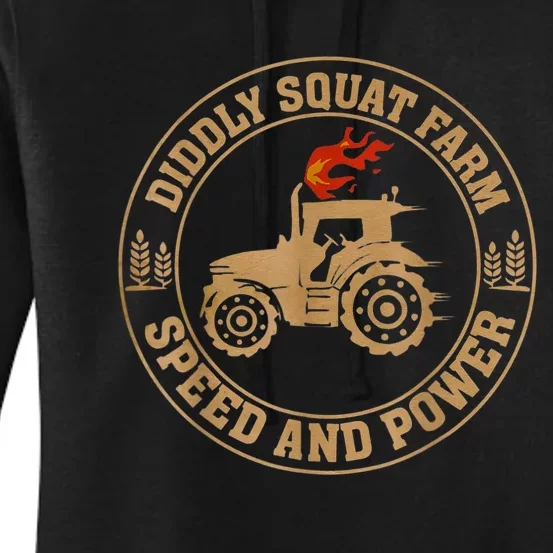 Perfect Tractor Design Diddly Squat Farm Speed And Power Women's Pullover Hoodie