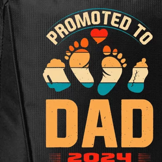 Promoted To Daddy 2024 Soon To Be New Dad City Backpack