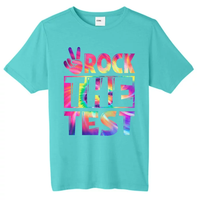 Peace Tie Dye Rock The Test Happy Testing Day Teacher Lover ChromaSoft Performance T-Shirt