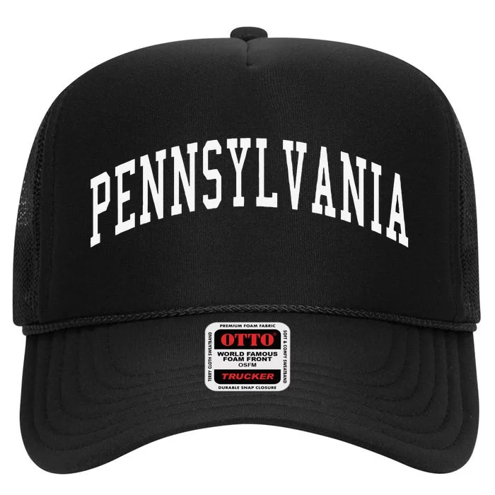 Pennsylvania Throwback Design Classic High Crown Mesh Trucker Hat