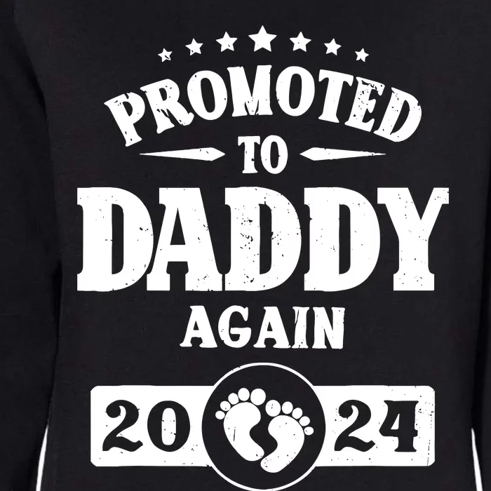 Promoted To Daddy Again Est 2024 Pregnancy Womens California Wash Sweatshirt