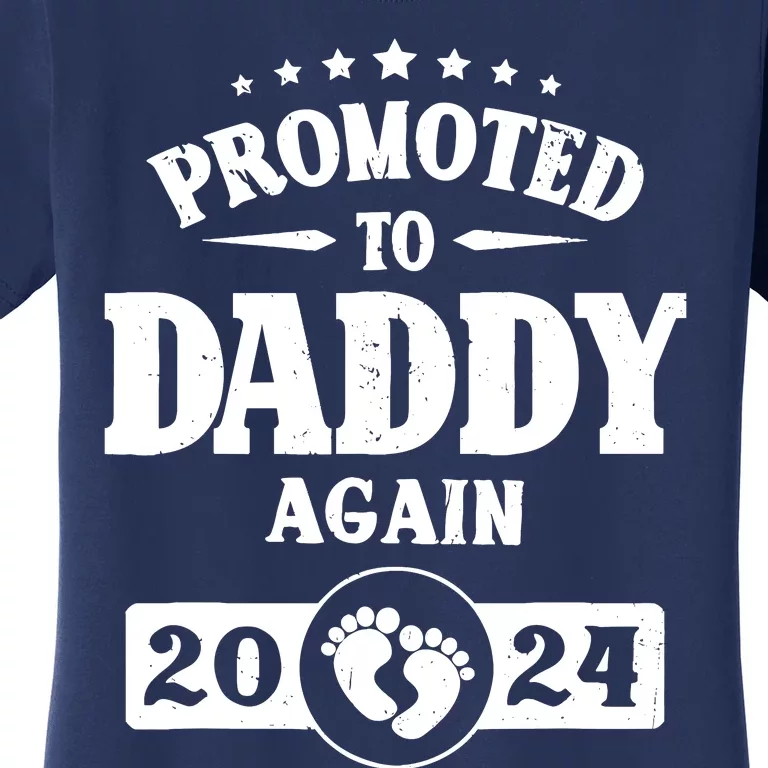 Promoted To Daddy Again Est 2024 Pregnancy Women's T-Shirt