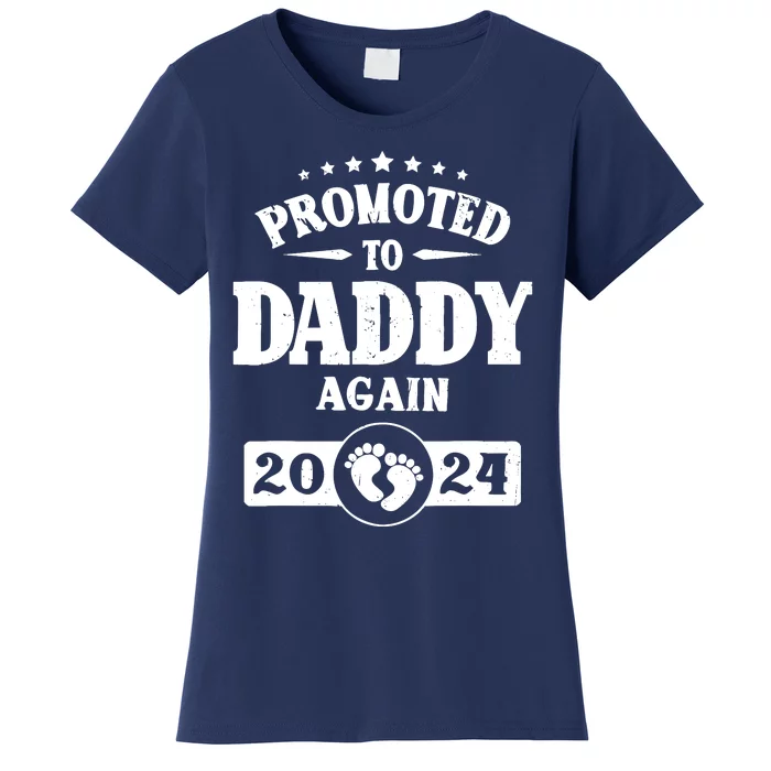 Promoted To Daddy Again Est 2024 Pregnancy Women's T-Shirt