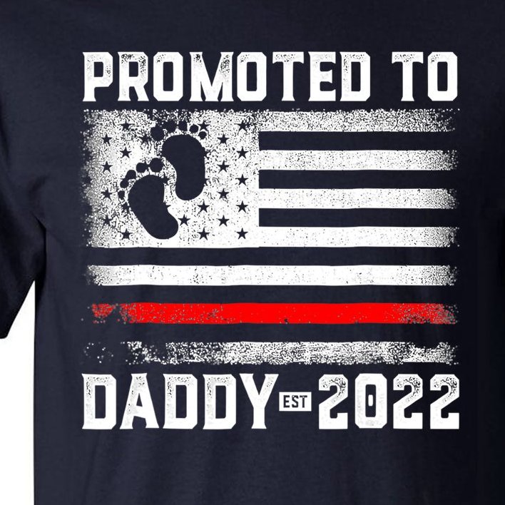 Promoted To Daddy 2022 First Time Fathers Day New Dad Gifts Tall T-Shirt