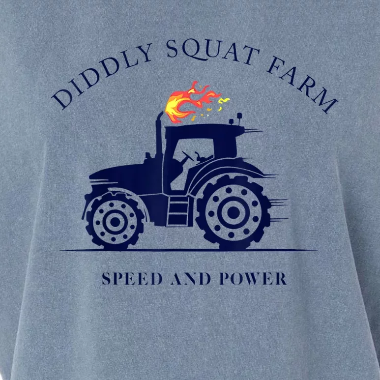 Perfect Tractor Design Diddly Squat Farm Speed And Power Garment-Dyed Women's Muscle Tee