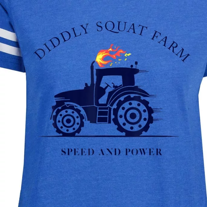 Perfect Tractor Design Diddly Squat Farm Speed And Power Enza Ladies Jersey Football T-Shirt