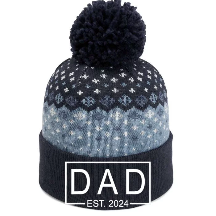 Promoted to Daddy Est 2024 Father's Day First Time Dad The Baniff Cuffed Pom Beanie