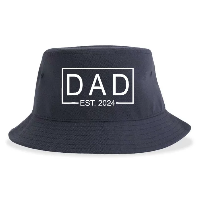 Promoted to Daddy Est 2024 Father's Day First Time Dad Sustainable Bucket Hat