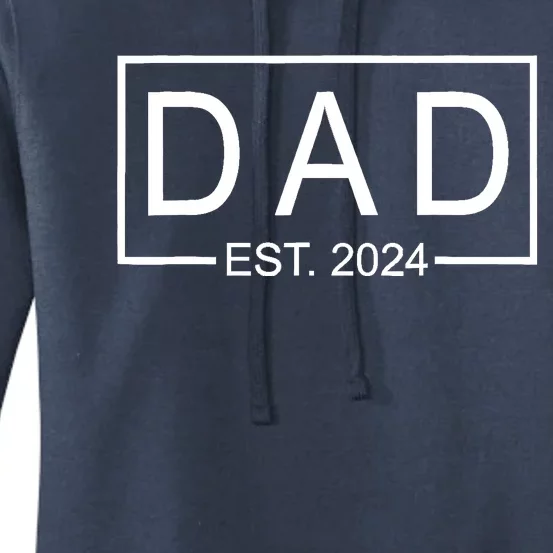 Promoted to Daddy Est 2024 Father's Day First Time Dad Women's Pullover Hoodie