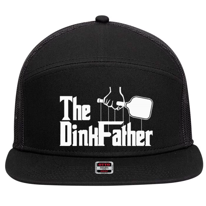 Pickleball The Dinkfather funny sport lovers 7 Panel Mesh Trucker Snapback Hat