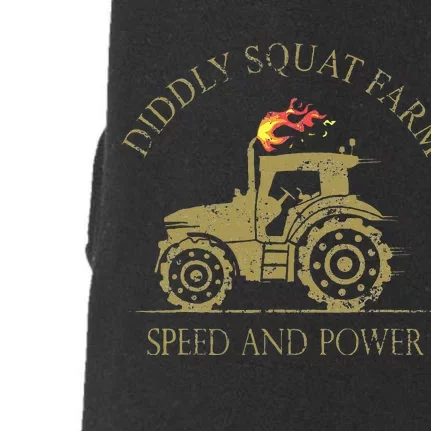 Perfect Tractor Design Diddly Squat Farm Speed And Power Doggie 3-End Fleece Hoodie