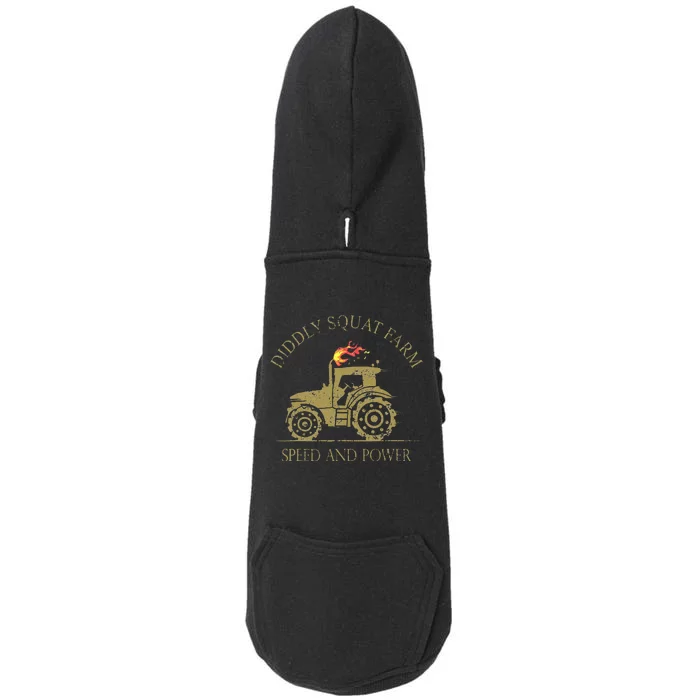 Perfect Tractor Design Diddly Squat Farm Speed And Power Doggie 3-End Fleece Hoodie