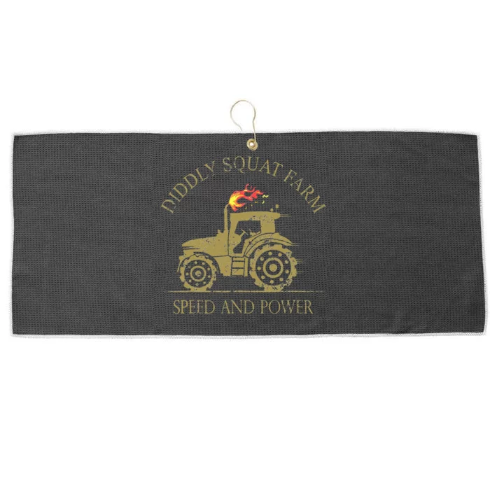 Perfect Tractor Design Diddly Squat Farm Speed And Power Large Microfiber Waffle Golf Towel