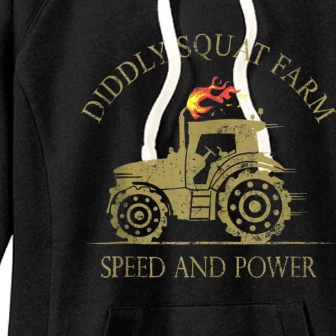 Perfect Tractor Design Diddly Squat Farm Speed And Power Women's Fleece Hoodie