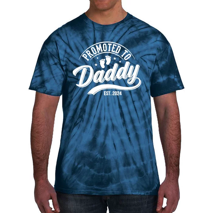 Promoted To Dad Est 2024 Soon To Be Dad Tie-Dye T-Shirt