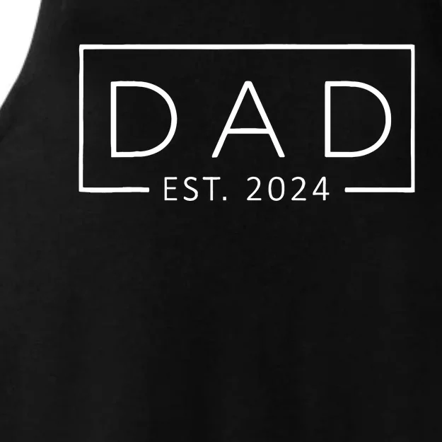 Promoted To Daddy Est 2024 FatherS Day First Time Dad 2024 Ladies Tri-Blend Wicking Tank